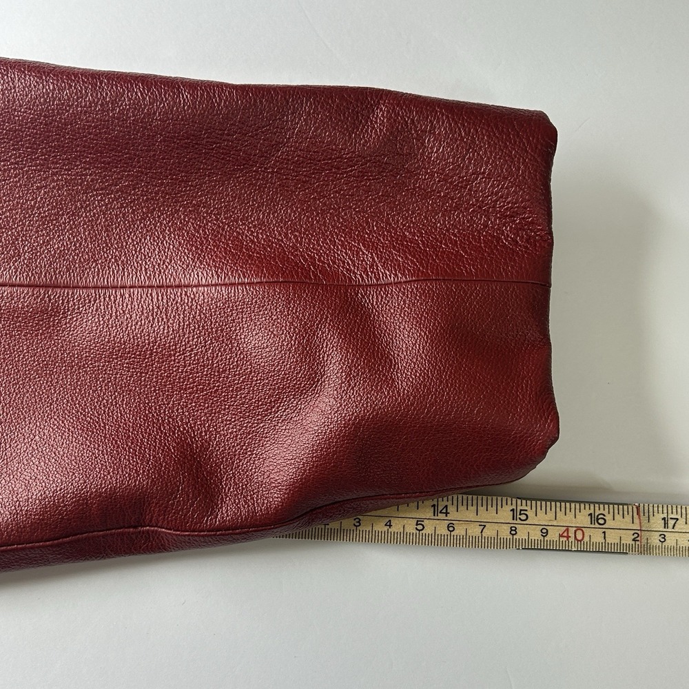 Vintage 90s Wilsons Leather Maxima Jacket Womens L Red Genuine Leather Zip Moto - Picture 9 of 10